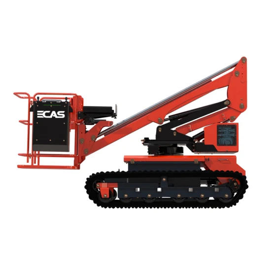 90 Degree Rotatable Scissor 1.12t Lifting Platform Boom-Typed Motorized Lifts Crawler Aerial Work Platform for Orchard Machinery Picking Fruits Harvest
