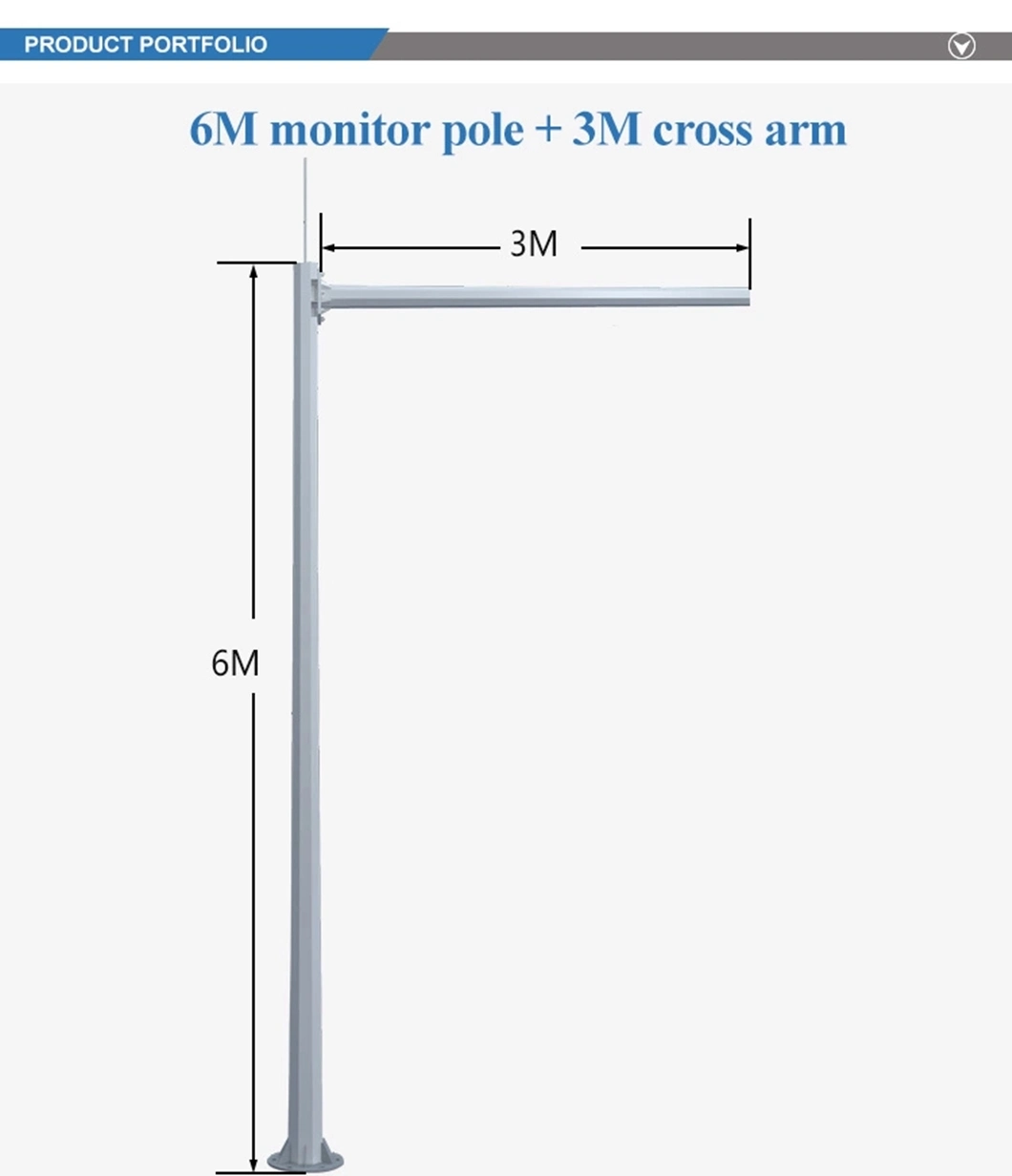 High Quality CCTV Camera Pole Customized 6m Stainless Steel CCTV Camera Pole