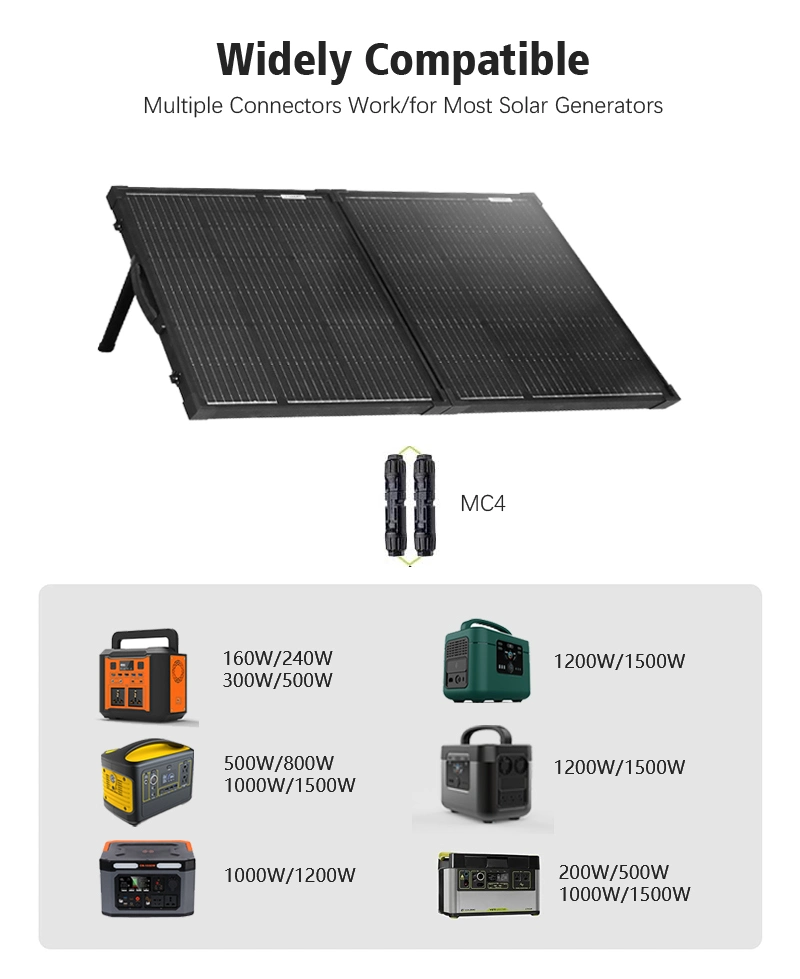 Waterproof Portable Solar Panel Foldable Mobile Chargering Power Bank Charger 60W 100W 120W Sun Power Solar Panel